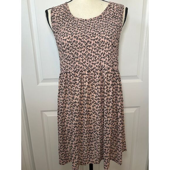 Siren Lily Maternity‎ Sleeveless Bows Dress Womens Med Style MT5264 - Picture 1 of 7